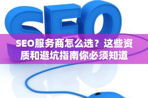 SEO服务商怎么选？这些资质和避坑指南你必须知道